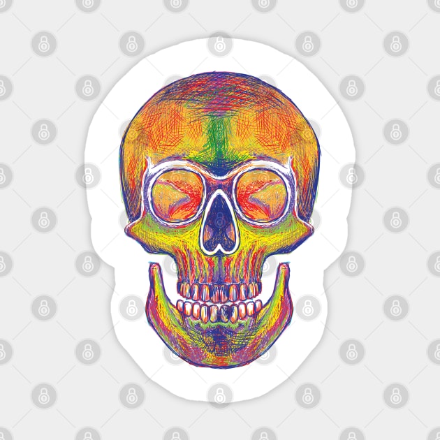 Colorful Skull Sticker by ginanperdana